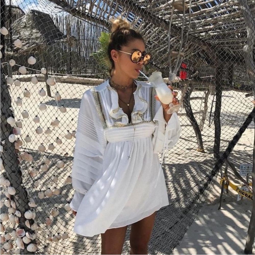 catwalk collection • vienna cream mini dress